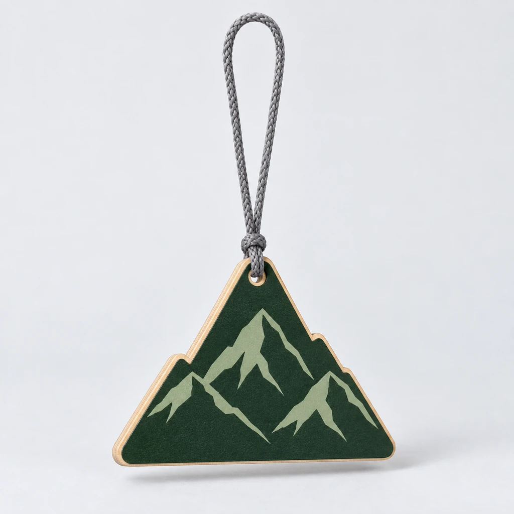 Alpine Peak ornament in Dark green / Gray